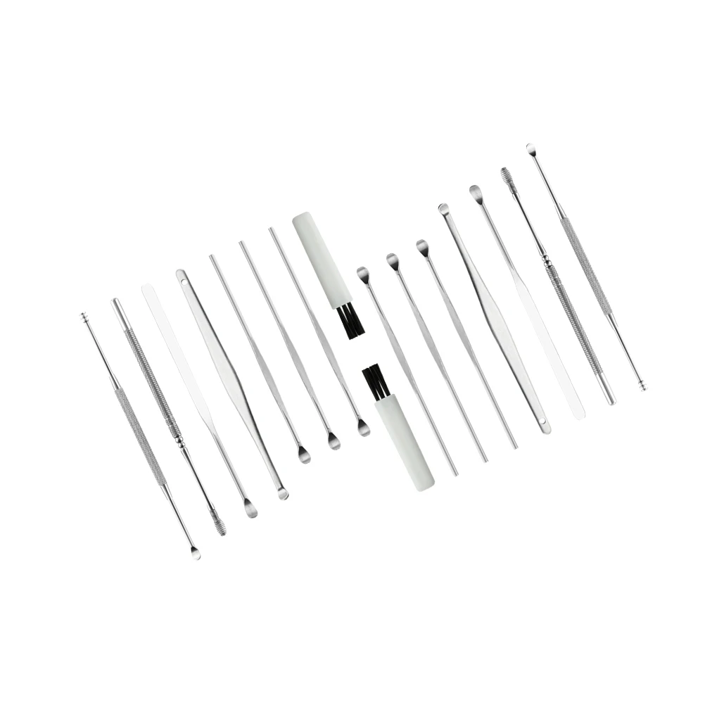 8 個の耳掃除ツールセットステンレス鋼の耐久性のある滑り抵抗デザイン男性女性用ステンレス鋼の耳スプーン