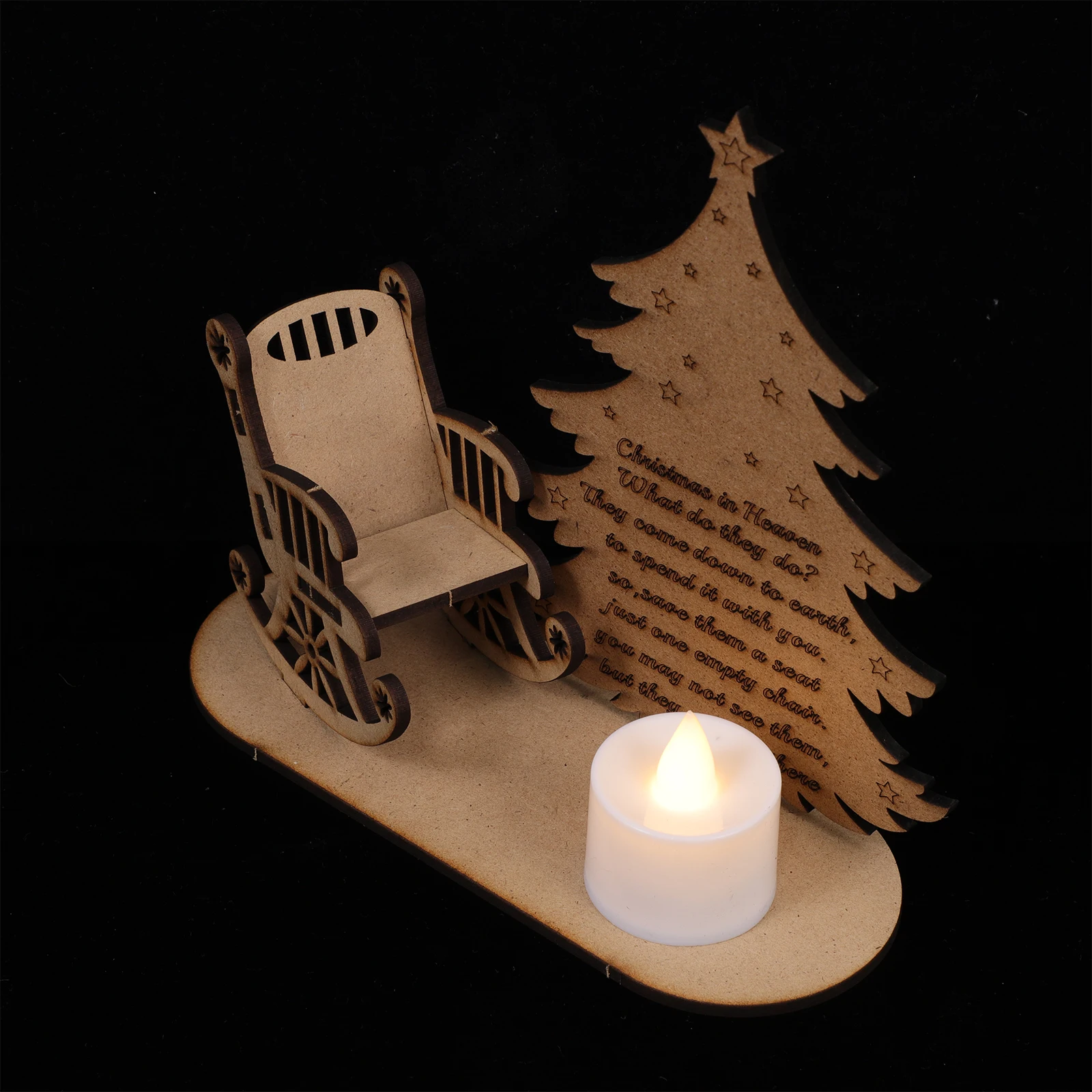

Christmas Tree Ornaments Festive Atmosphere Decoration Wood Crafts Romantic Xmas Plastic to Decorate Creative
