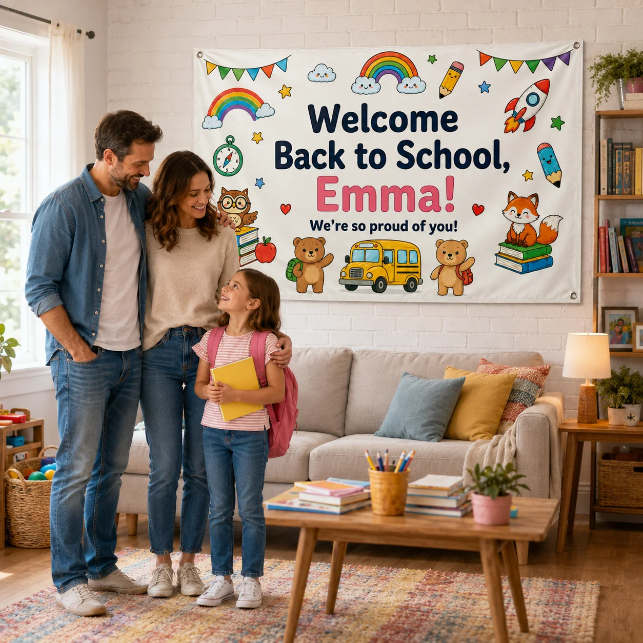 Customized Full Picture Chunya Textile Festival Banner Perforated in Four Corners for Home Decor Wall Decor
