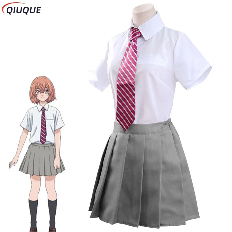 Tachibana Hinata Cosplay Costume Wig Shoes Women JK School Uniform Outfits Suit Halloween Anime Clothes