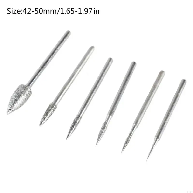 B2RB 6PCS Accesories kim cương mài kim khắc kim loại kim loại kim loại