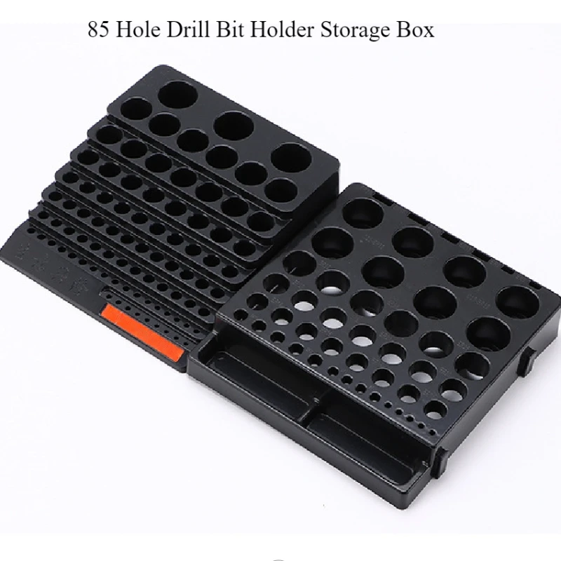フライスカッター ドリルビットホルダー 収納ボックス マンドレル ベンチツール 85穴 ドライバービットホルダー ドリルヘッド 収納ケース