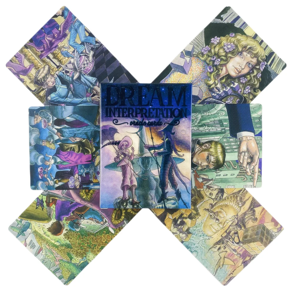 بطاقات أوراكل لتأرجح الأحلام 39 بطاقة ملونة كاملة تعليمات PDF لعبة بطاقة التارو ذات الغلاف الورقي