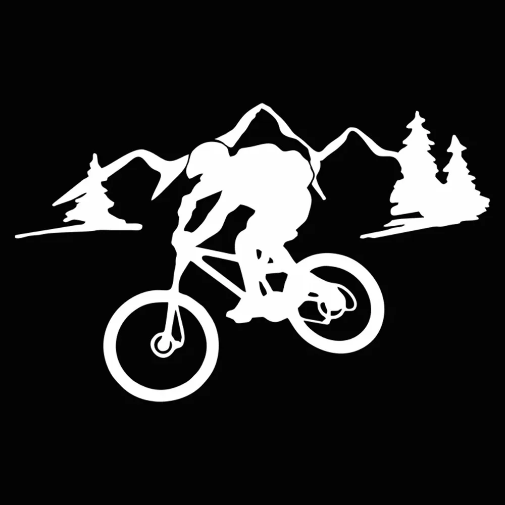 MTB Bike Riding Mountain Road Modeling  Auto Decal Car Sticker