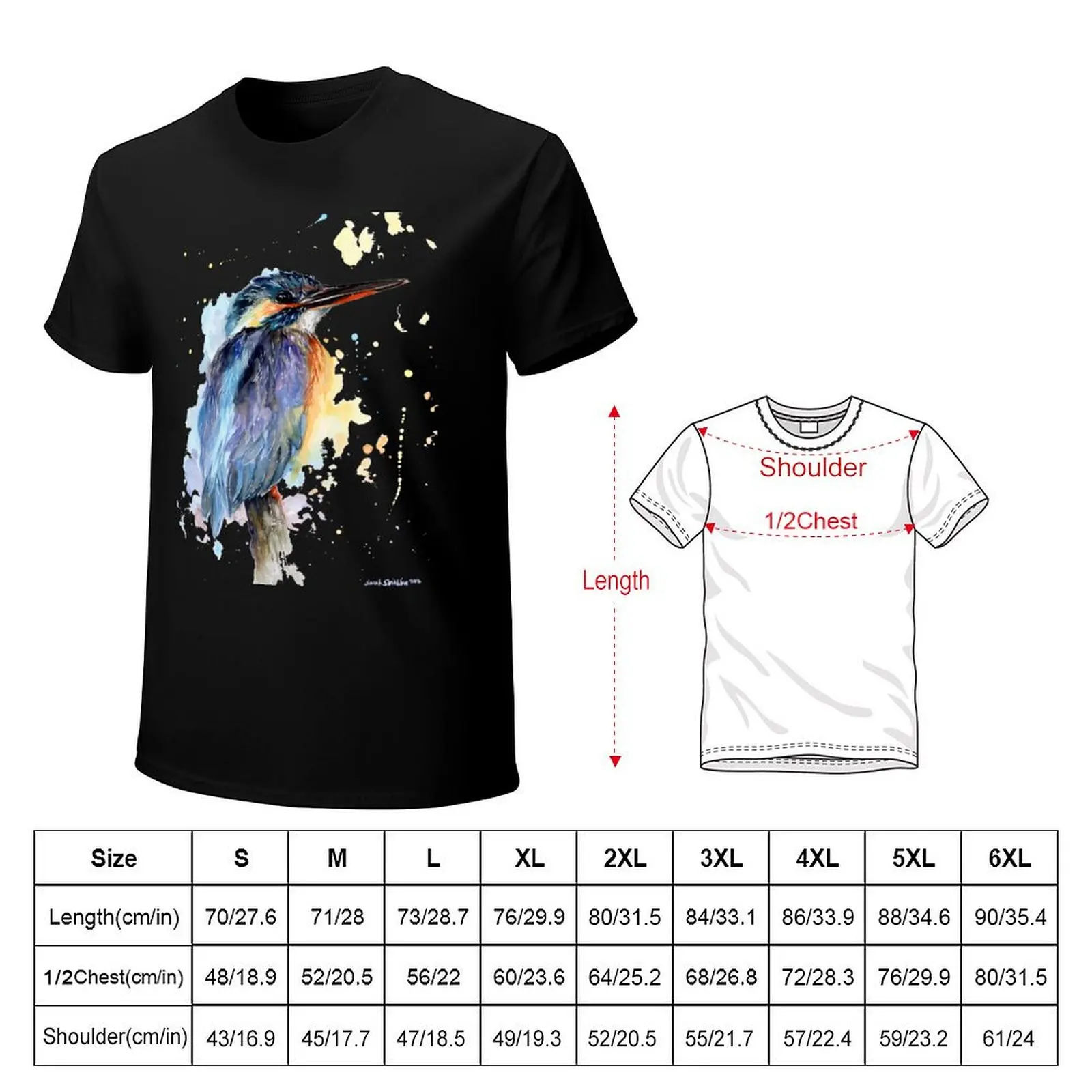 Watercolour Kingfisher T-Shirt man t shirt graphic T-Shirt