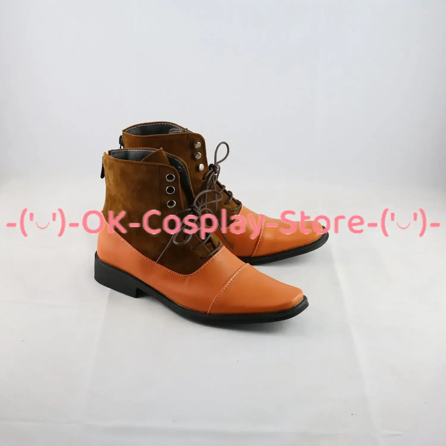 Aziraphale Cosplay Shoes PU Leather Shoes Halloween Party Boots Cosplay Prop Custom Made