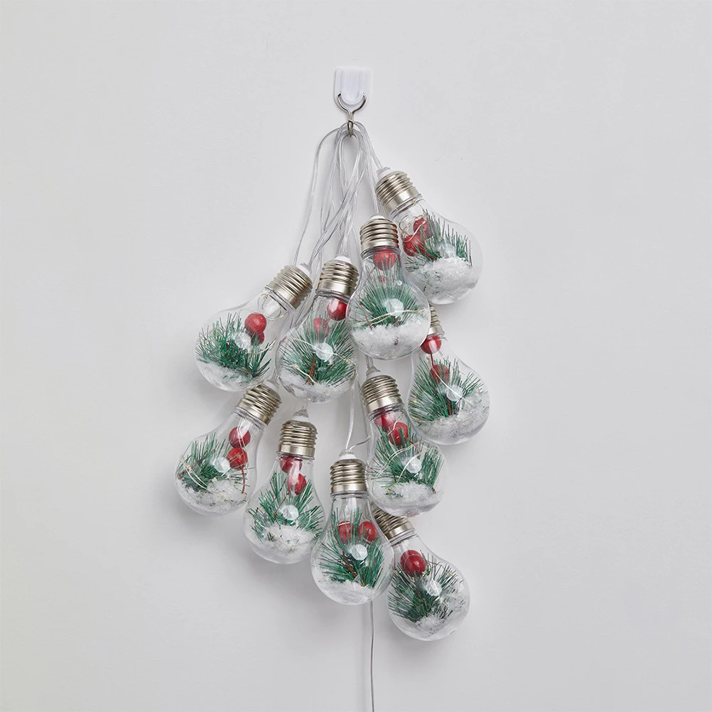 

1Set Christmas LED String Light 4 Meters 10 Bulbs Solar Powered Decorative Light for Indoor Outdoor Party Xmas Decor