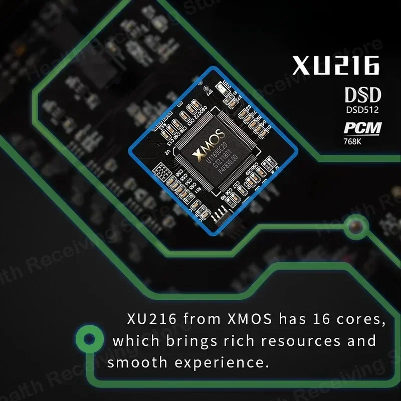 U18 interfaz Audio USB alto rendimiento, K2, XU216, DSD512, PCM768kHz, nueva generación