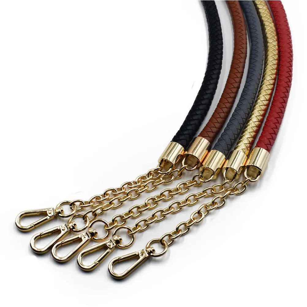 

PU Handbag Handles Strap Thickened Metal Chain Buckle Replacement Tote Bag Strap Golden Perfect for Women DIY Craft