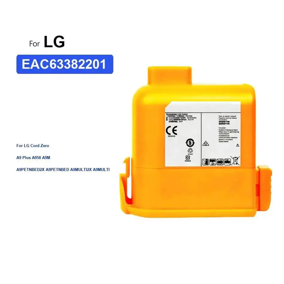 

Аккумулятор для беспроводного пылесоса EAC63382201 2500 мАч для шнура LG Zero A9 Plus A958 A9M A9PETNBED2X A9PETNBED A9MULTI2X A9MULTI