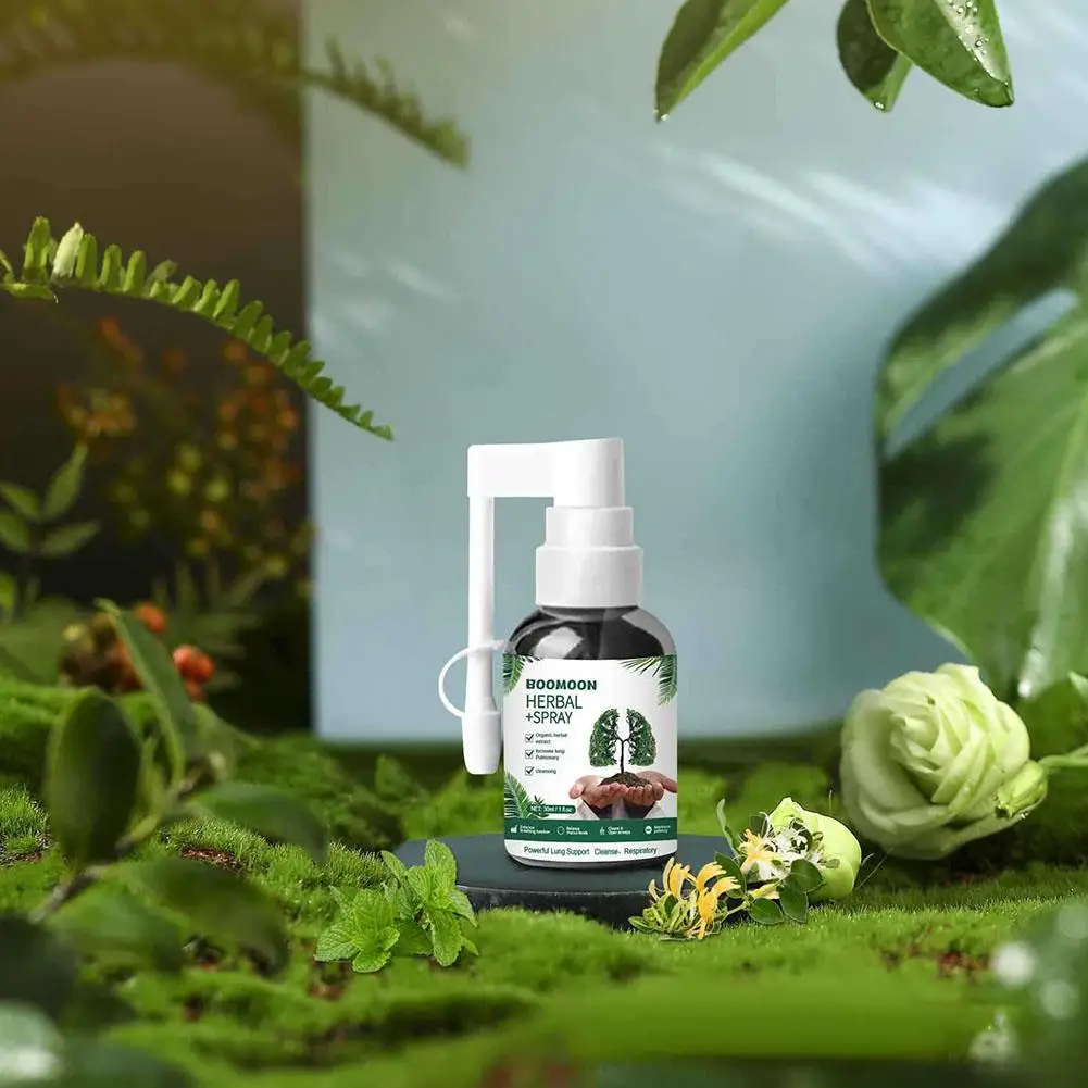 30ml Herbal Lung Cleanse Mist Powerful Lung Support Breath Detox Relieve  Coughing Treatment Of Itchy Throat Inflammatio
