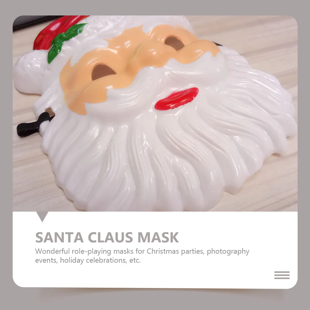 

3 Pcs Santa Mask Christmas Decor Party Masks Costume Costumes Creative Plastic Elder Cosplay Holiday