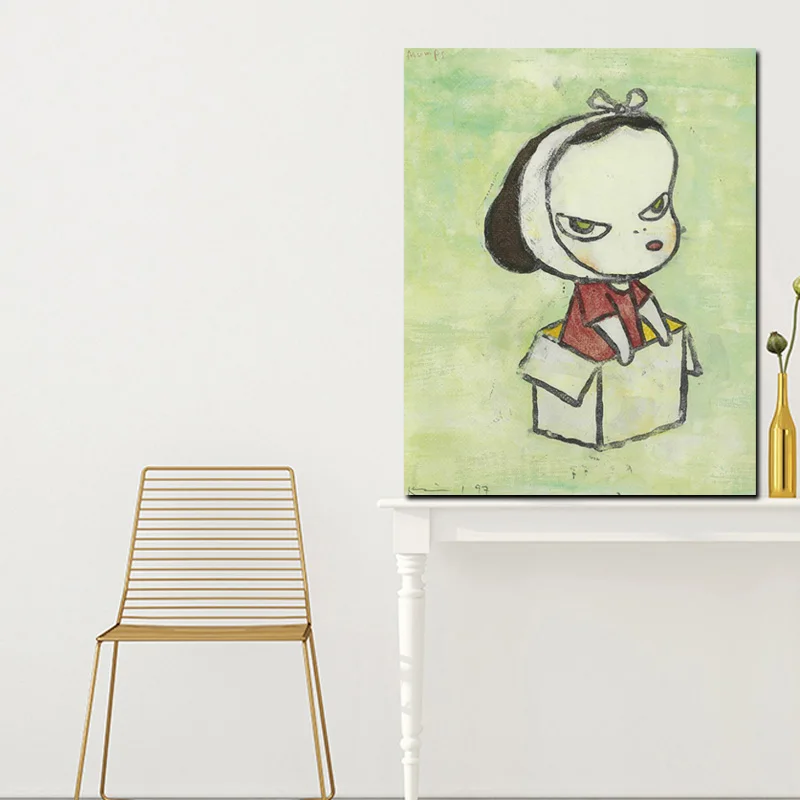 HD Print Canvas Art Pictures Yoshitomo Nara Cartoon Sleepwalking Doll Drawing Japanese Painting Poster For Baby Kids Room Decor