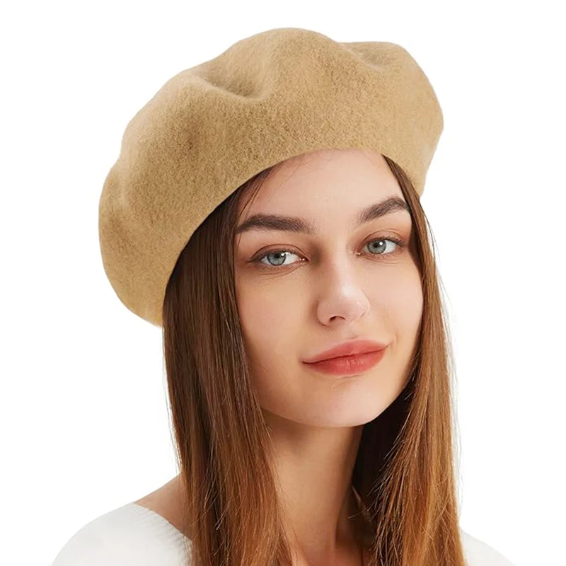 Autumn Winter Beret Hats Fashion Women French Painter Hat Girls Trendy Solid Color Berets Artist Style Warm Ladies Cap