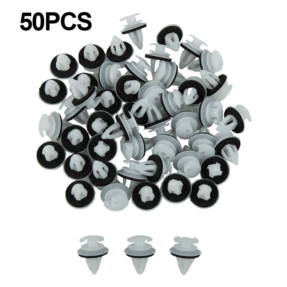 Interior 50pcs Door Push pins Fender Fastener clips Rivets For BE36 E38 E39 For E46 M5 Z3 White Replacement