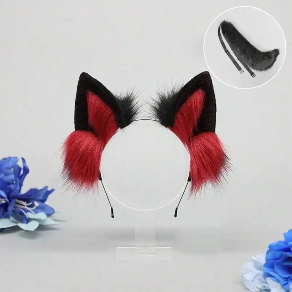 

Proxy Selling Simulation Animal Ear Headband Cute Plush Costume Accessories Evil Wolf Lone Wolf Headband Hair Accessory