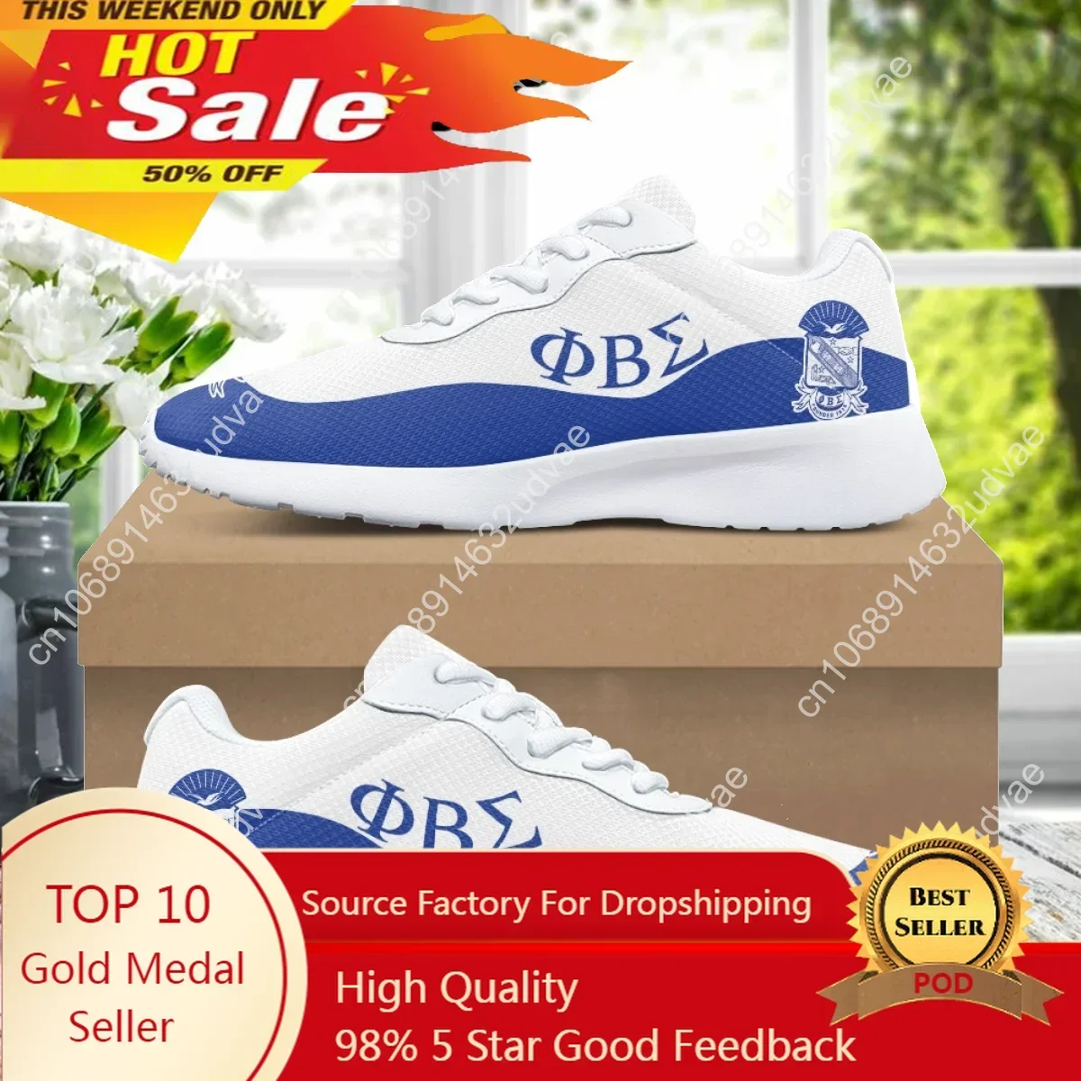 Fashion phi beta Sigma Print Design for Women Home Yoga Fitness Shoe Cozy Shock Absorbing Wear-Resistant Ladies Outdoor Sneakers