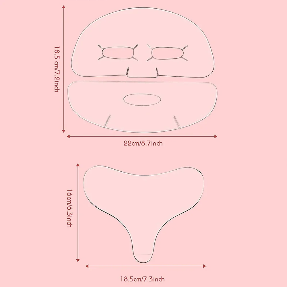 Reutilizável Face Chest Pad Set, Anti Rugas, Anti Aging, Smoothing, Silicone Patches, Remover Linhas Finas, Ferramentas de Cuidados Com A Pele, Facial