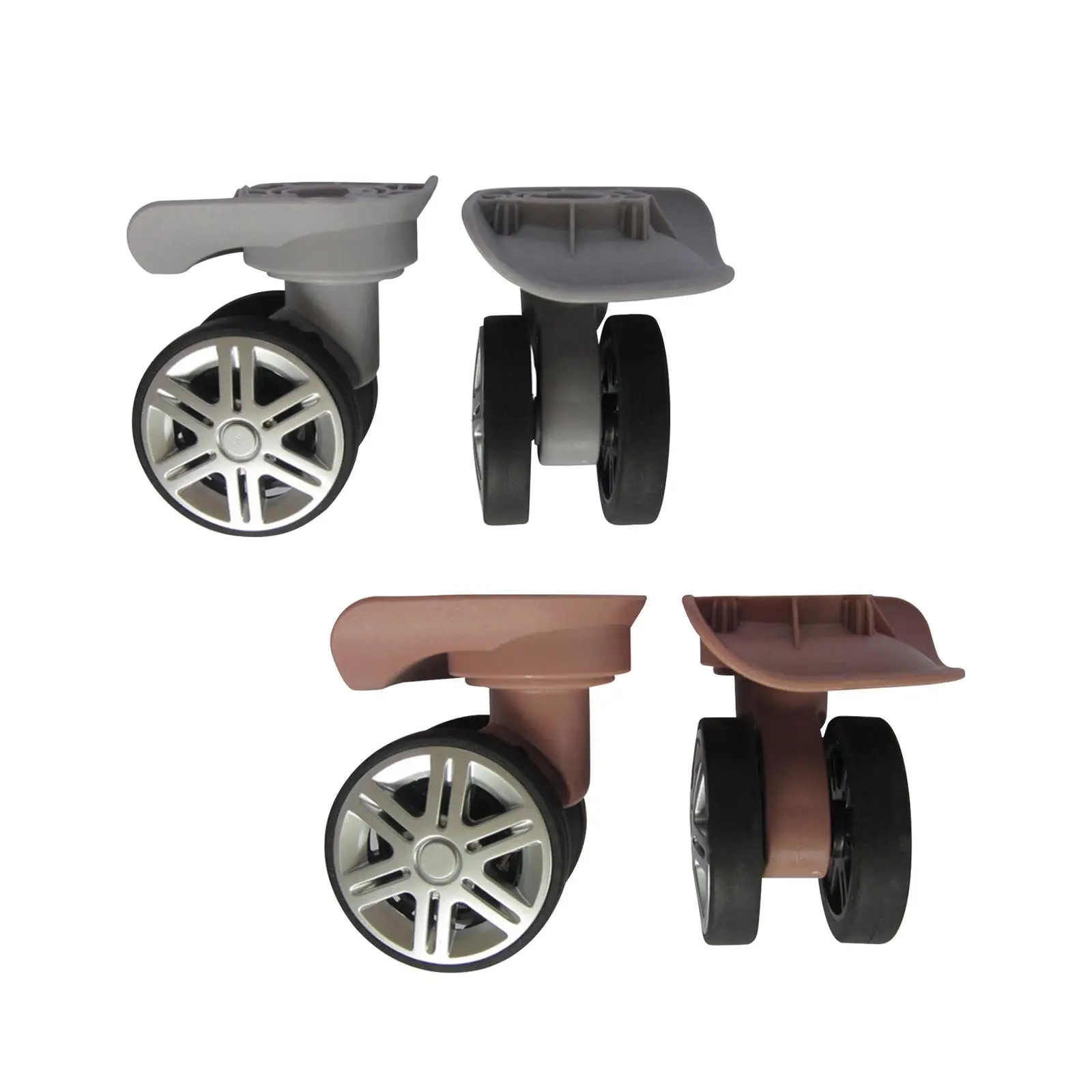 Pack of 2 Travel Suitcase Wheels Trolley Casters Replacement Swivels Wheel Wear Resistant Easily Install Mute Repair Accessories