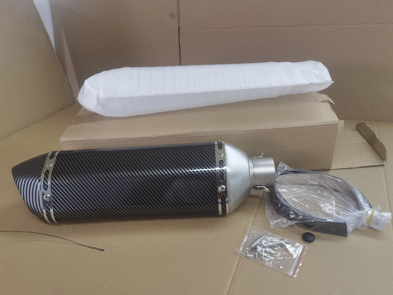 Motorcycle 470MM Exhaust Tip Pipe Muffler Slip on Silencer Universal For 38-51mm DB Killer Dirt Bike