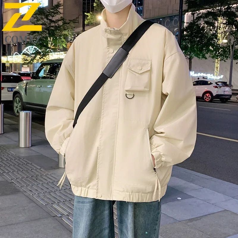 

COMXZ New Mens Waterproof Windproof Jacket Mountaineering Wear Casual Versatile Coat Spring Autumn Outdoor Trekking Windbreaker