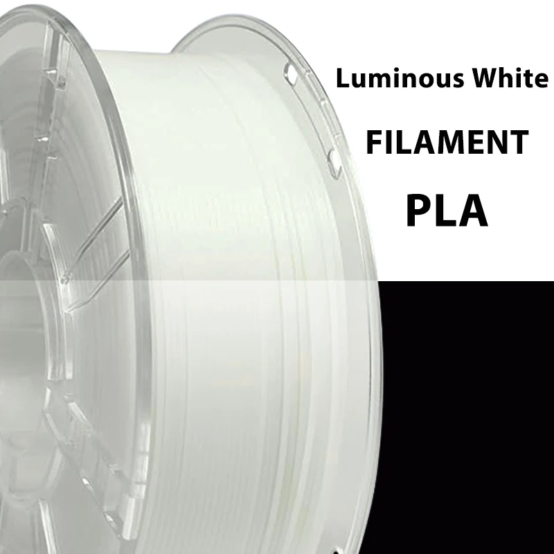 1.75mm 200g 1Kg 3D Printer PLA Glow In The Dark White Printer Filament 3D Printing Luminous White Material