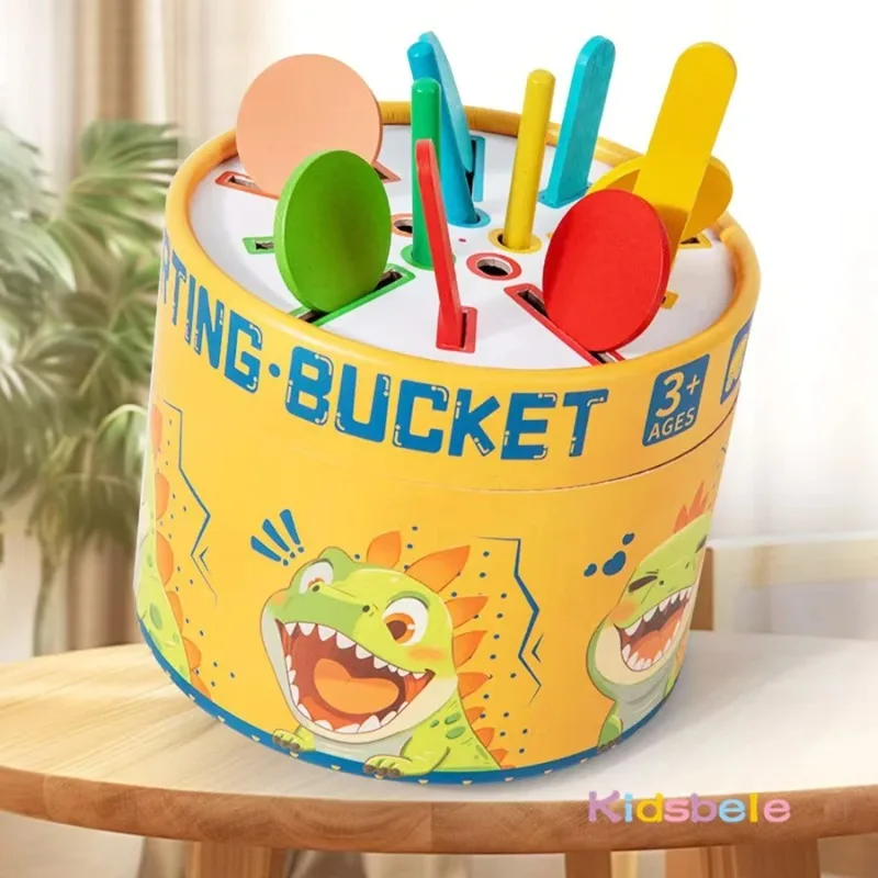 กล่องไม้จับคู่รูปทรงและสีแบบมอนเตสซอรี่ สำหรับเด็กเล็ก ของขวัญคริสต์มาส