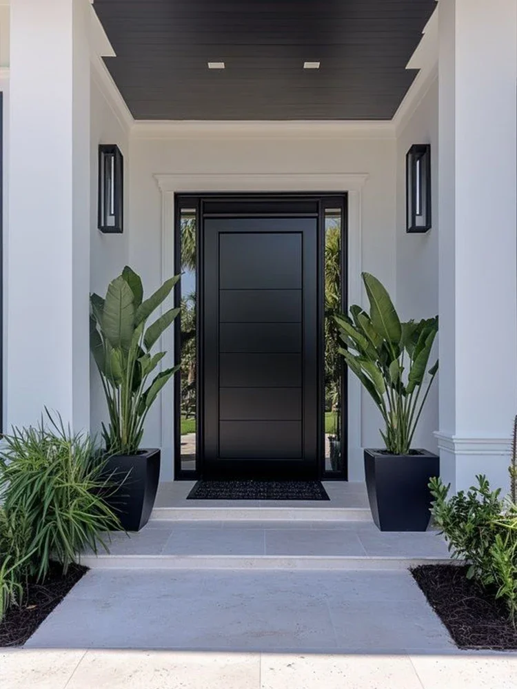 *IW% t Entrance Door Swing Security Gate Front Residential Entry Doors Interior Exterior Main Door Aluminum Custom Home Decor