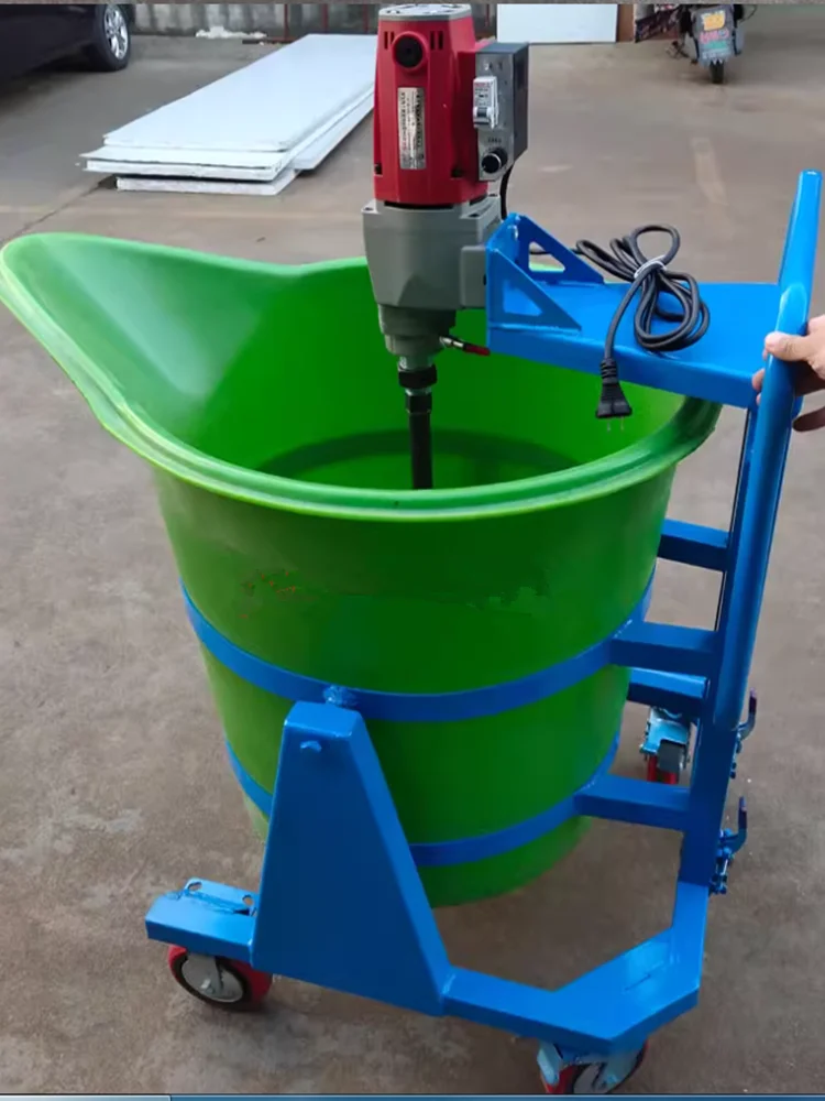 Self-leveling mixer for electric duckbill mixing barrel gypsum cement foaming small toilet backfill grouting device