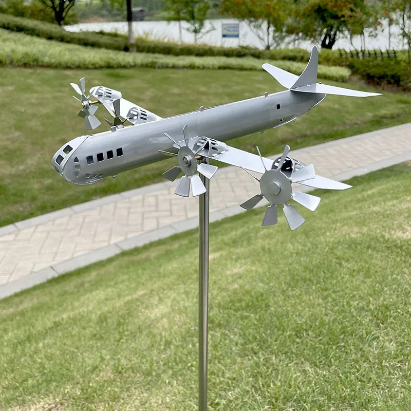 Super Fort Metal Airplane Windmill Outdoor Garden Ornament Decoration patio decoration