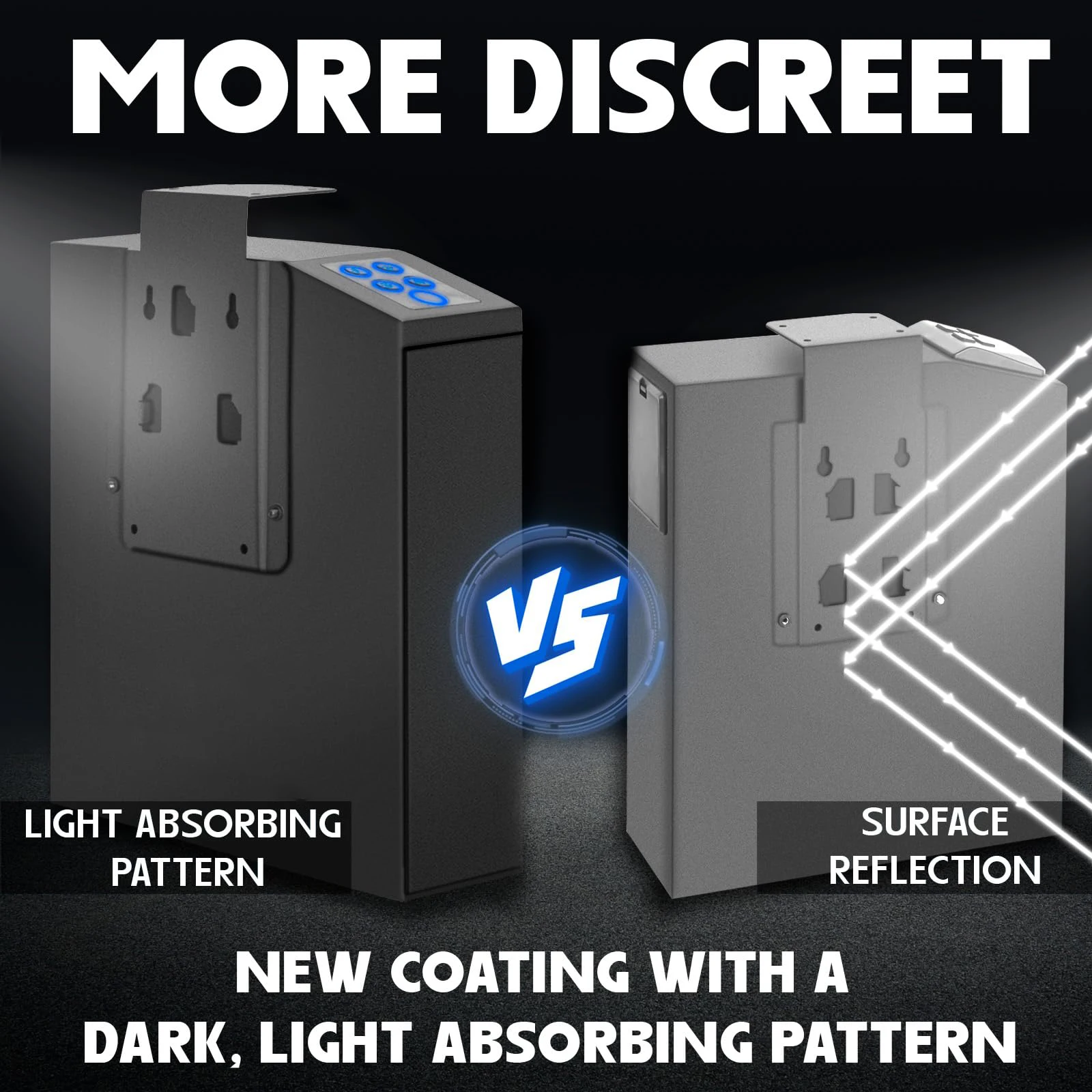 Biometric Handgun Gun Safe For Nightstand Slider Fingerprint Hand gun Safe Bedside Pistol Safe For Desk Car Truck with PIN Code