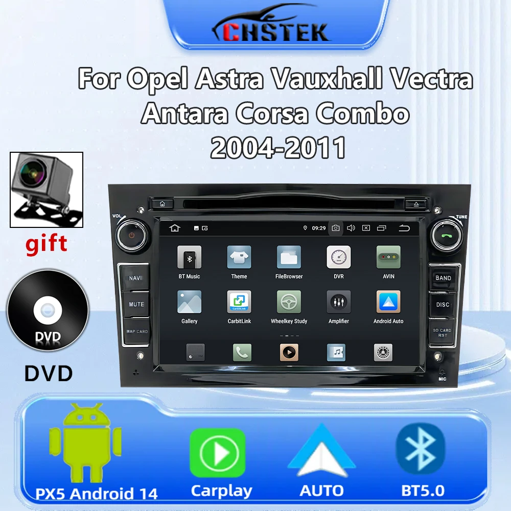 

CHSTEK Car Radio Android 14 For Opel Vauxhall Holden Vivaro Meriva Vectra C B 2004-2012 DVD CarPlay Navigation Player Autoradio