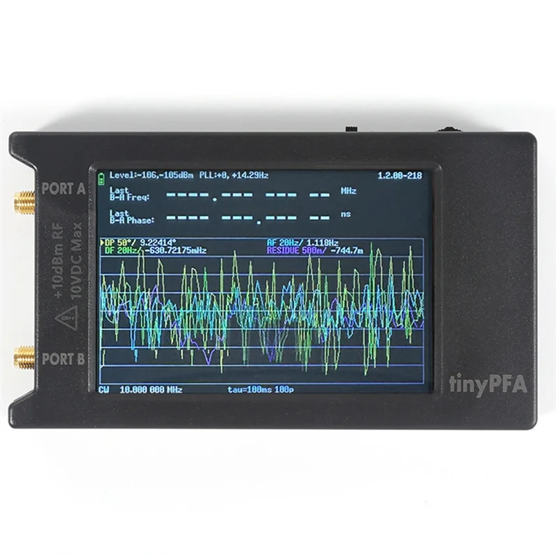ABKI-Tinypfa Tragbarer Phasenfrequenzanalysator-Tester 1M -290 MHz + 4-Zoll-Touch-LCD + Batterie und Box-Unterstützung Timelab Einfache Installation