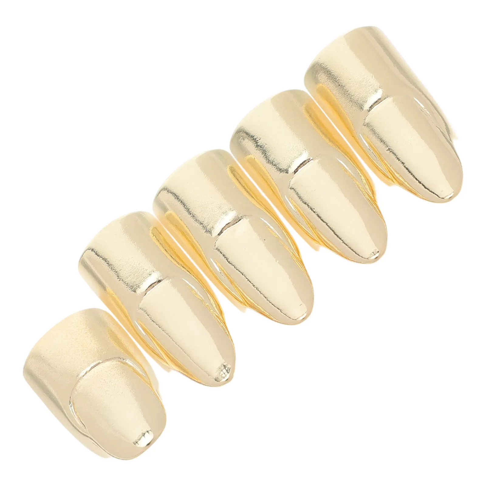 5Pcs Nail Rings Women Fashionable Metal Nail Ring Set Detachable Style Fingernail Protectors Vintage Punk Finger Tip Rings