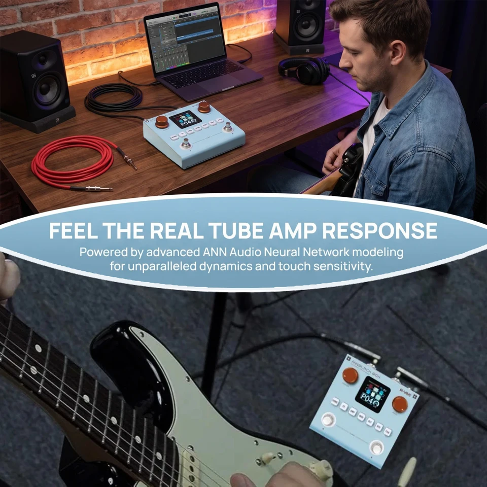 M-VAVE Annblackbox Multi-Effects Pedal Blackbox- Guitar/Bass Amp