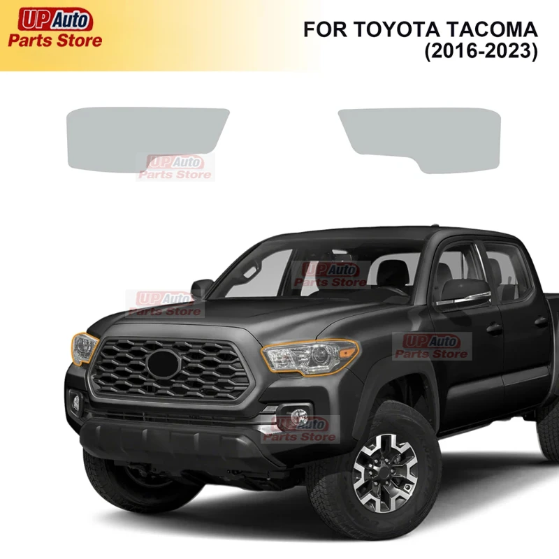 

2 Pcs Car Headlight Protective Film Transparent Black TPU Sticker for Toyota Tacoma 2016-2021 2022 2023 Rearview Accessories