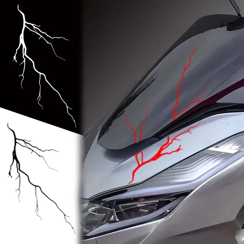 

1 шт., наклейки на мотоцикл с молнией, водостойкий передний обтекатель скутера, наклейки на топливный бак для Honda Yamaha Kawasaki Suzuki Ktm Bmw