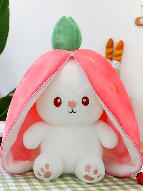 

Милый клубничный кролик, игрушка-кукла Fene, версия, мягкая полипропиленовая хлопковая подушка, кукла-кролик для девочек, коллекционные плюшевые игрушки