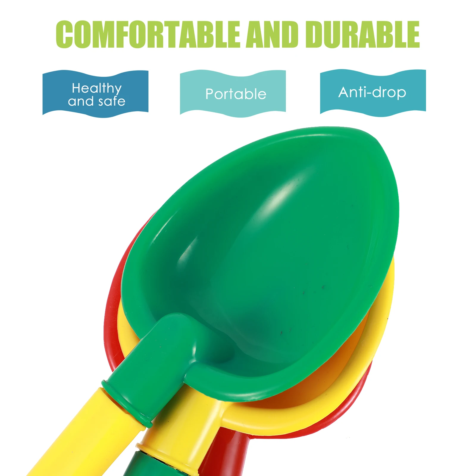 3 PCS Toy Plastic Shovel Toys Kids Sand Scoop Playing Beach Plaything for Dredging Digging Child