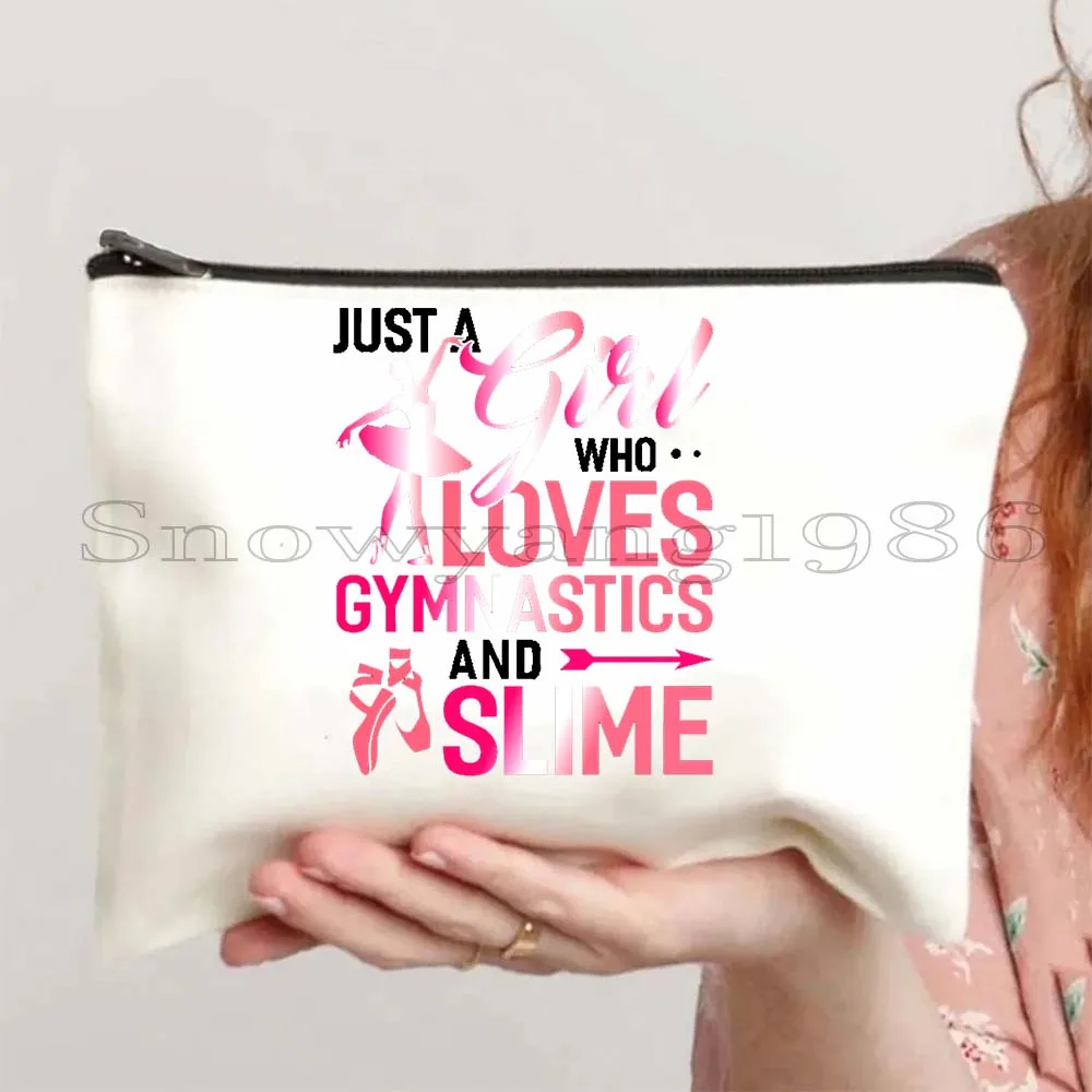 Artistic Rhythmic Gymnastics Girl Cosmetic Makeup Toilet Bag Gymnast Tumbling Acrobatics Sport Yoga Dance Gift Pencil Case Pouch