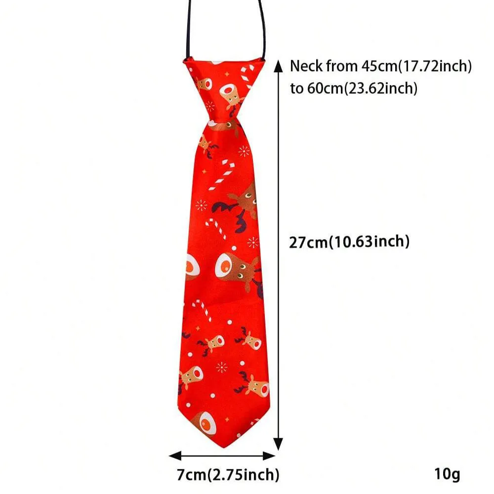 20/40PCS Large Dog Neckties For Christmas Party Fashion Print Dog Bowties Elastic Bands Large Pet Grooming Accessories For Dogs