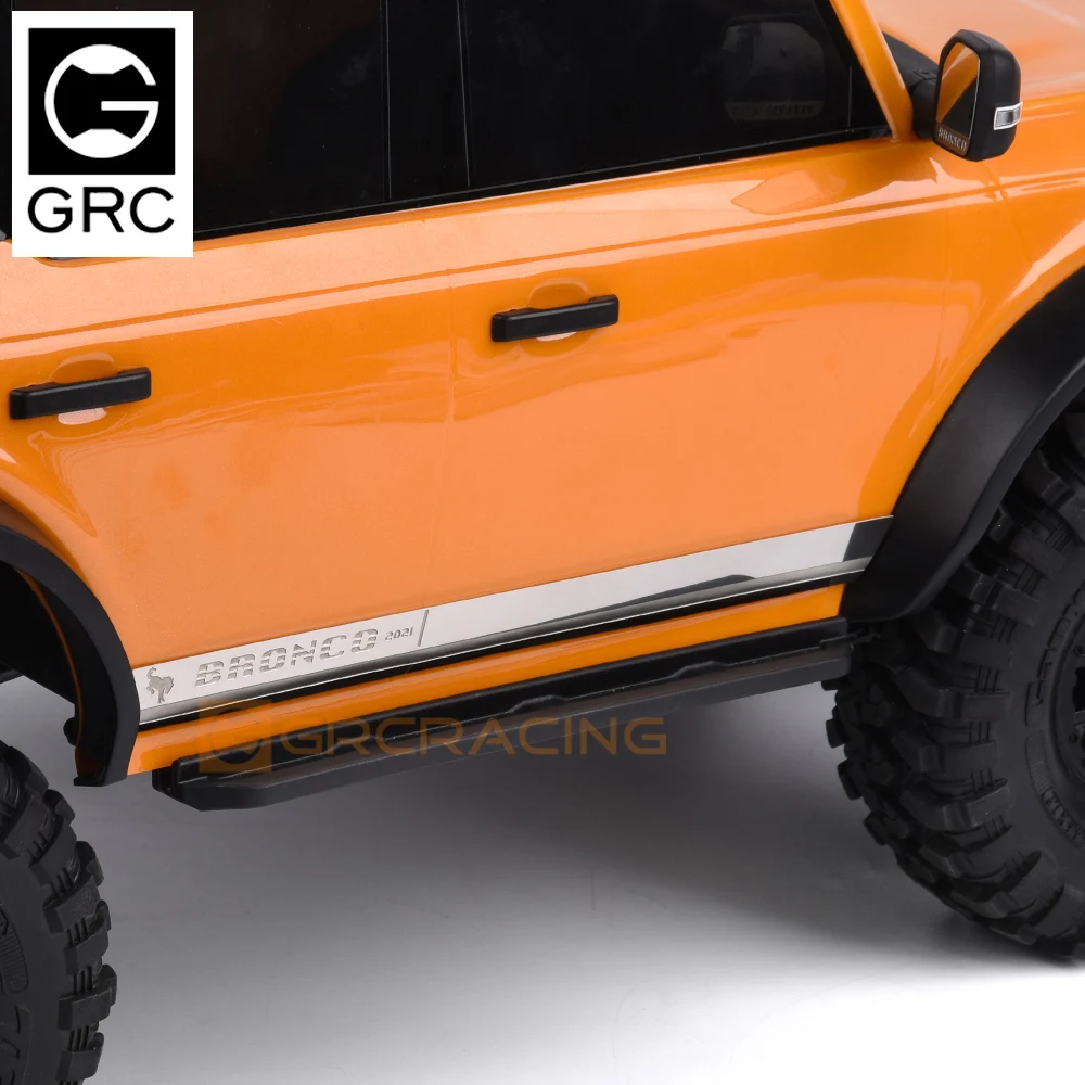 For Grc Traxxas Trx4 92076-4 Bronco Metal Stainless Steel Side Skirt Decorative Protective Sheet / Metal Sticker