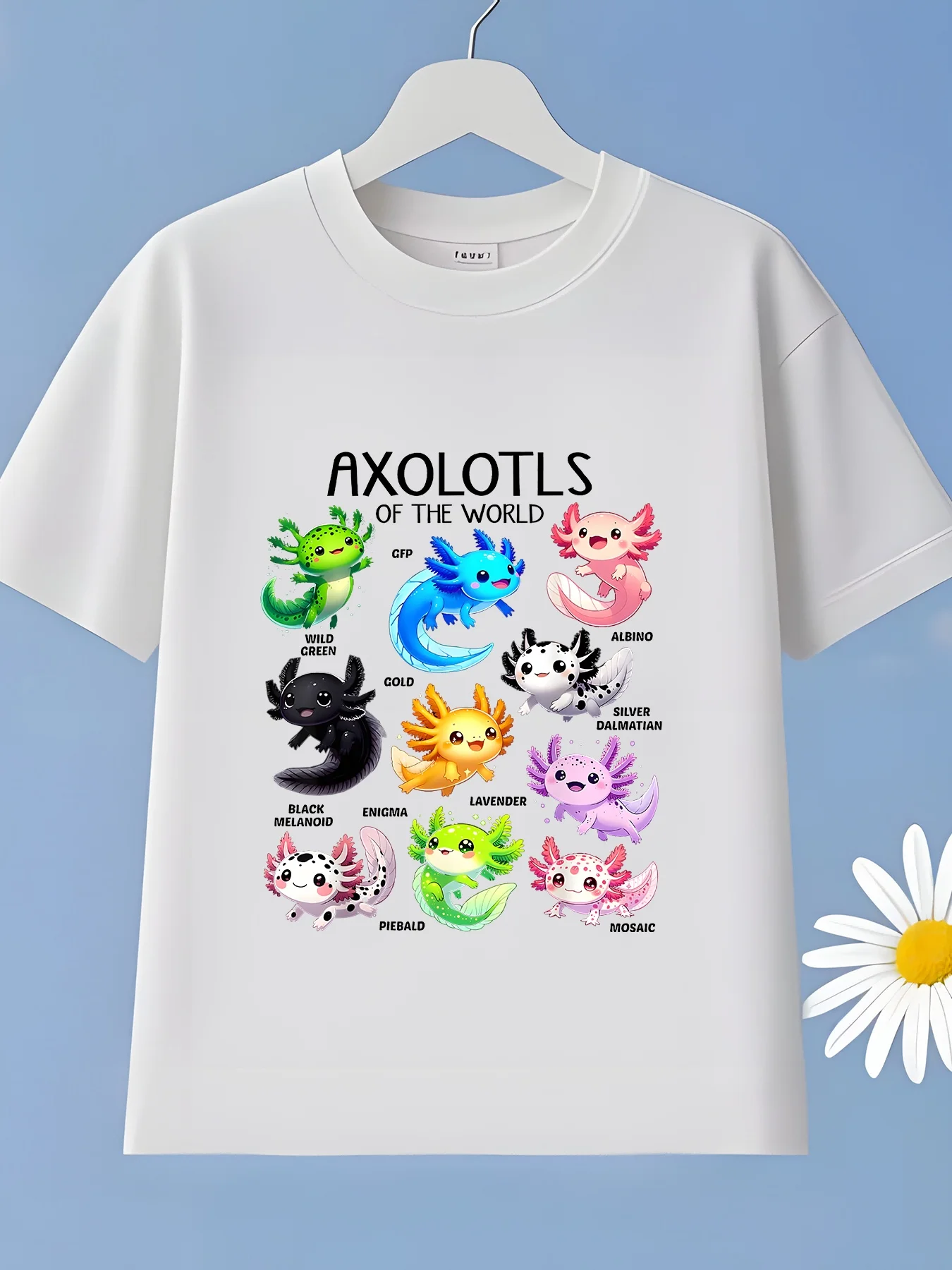 Boys' Fashion 'Lizard' Pattern Printed T-shirt Round Neck Casual Comfortable Machine Washable Summer Daily Wear Perfect Gift