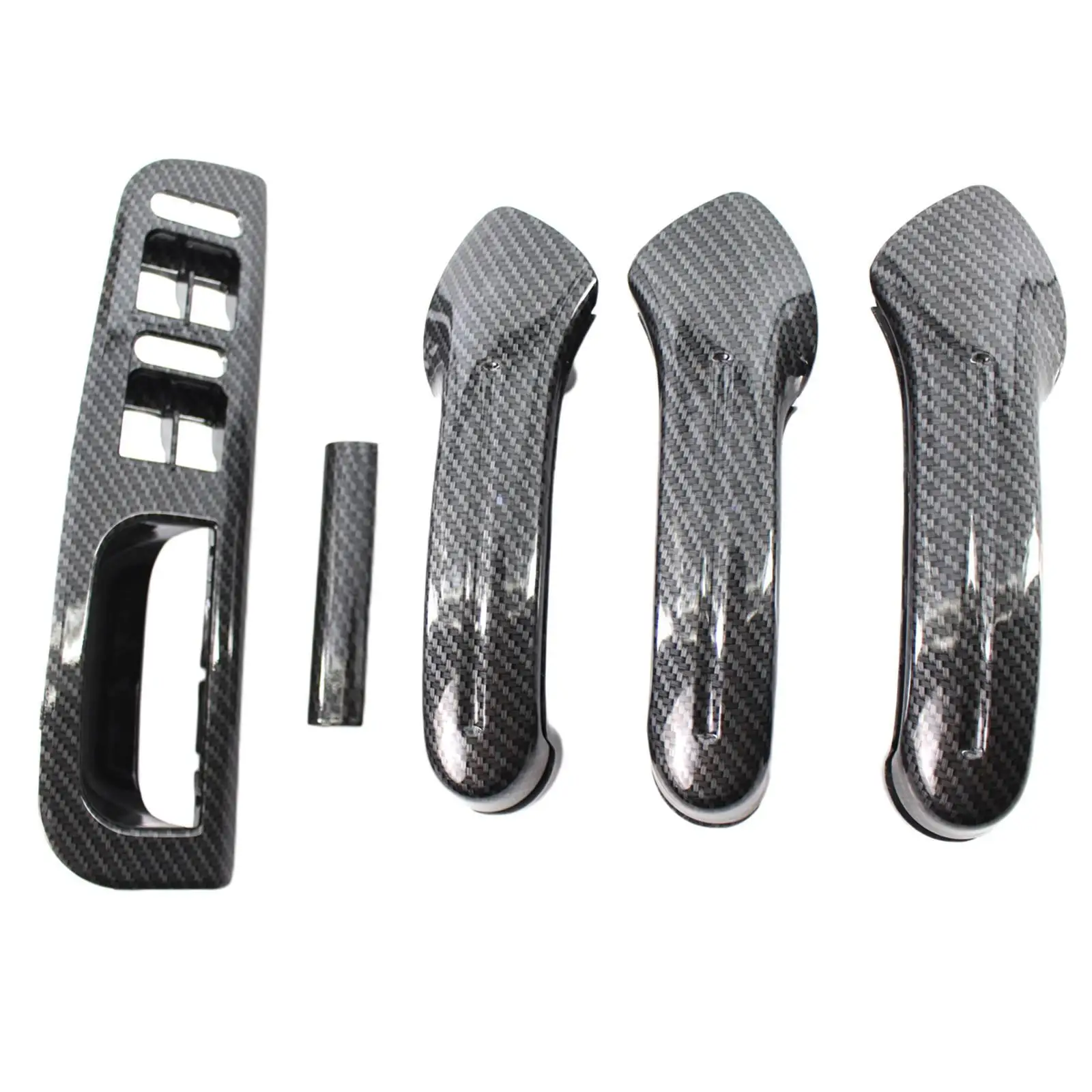 

Door Grab Handle Cover Switch Bezel For For VW Jetta Golf MK4 Carbon Fiber