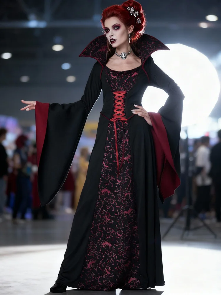 زي نسائي للبالغين، زي أداء المسرح، زي الشيطان الساحرة، زي الهالوين من الشركة المصنعة الصينية