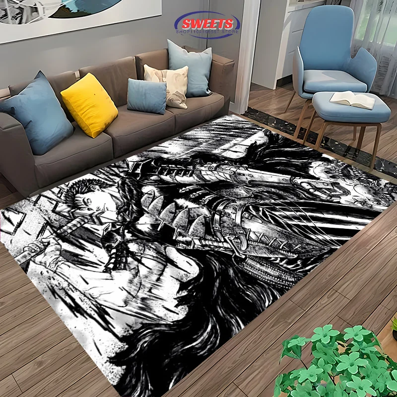 3D HD Guts S-Sw0rd in B-Berserk Cartoon Area Carpet,Rug for Living Room Tapete for Bedroom Sofa Doormat Decor Non-slip Floor Mat