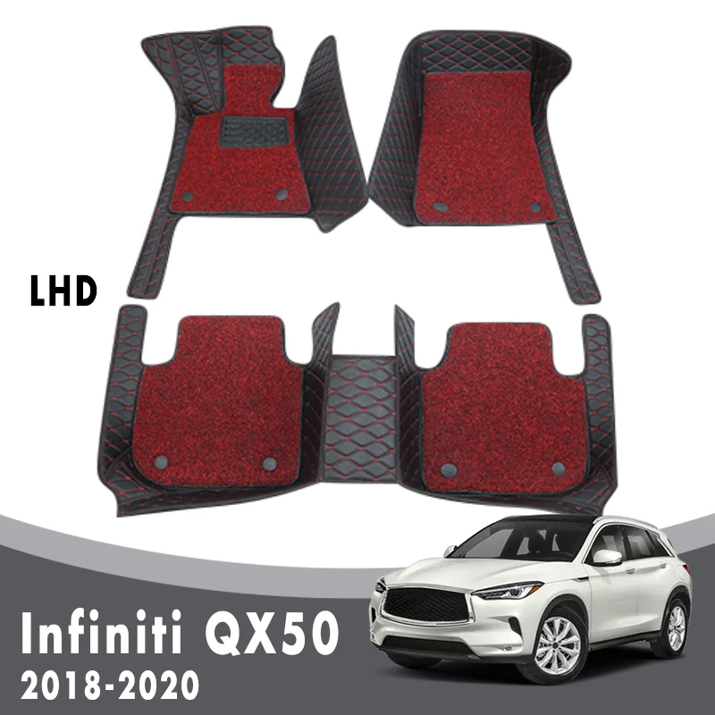 

Автомобильные коврики для Infiniti QX50 2022 2021 2020 2019 коврики Роскошные двухслойные проволочные петли автомобильные аксессуары для интерьера