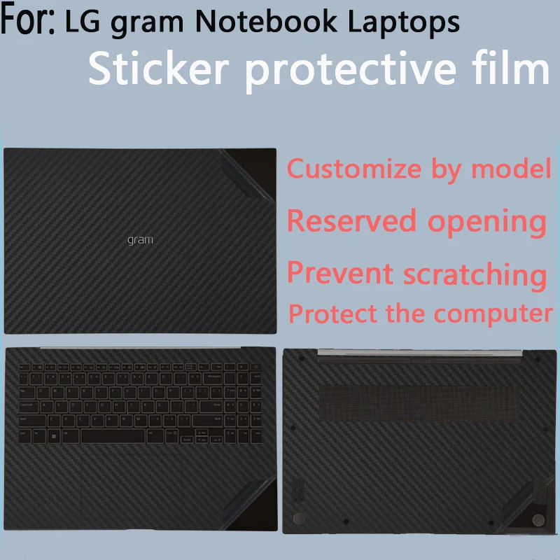 ل 2025/2024 LG gram 14/16/17 ملصق طبقة رقيقة واقية 16Z90T-G/17Z90TL-H غلاف الكمبيوتر المحمول فيلم 17Z90S-M/14Z90S-G جسم الطائرة الجلد فيلم