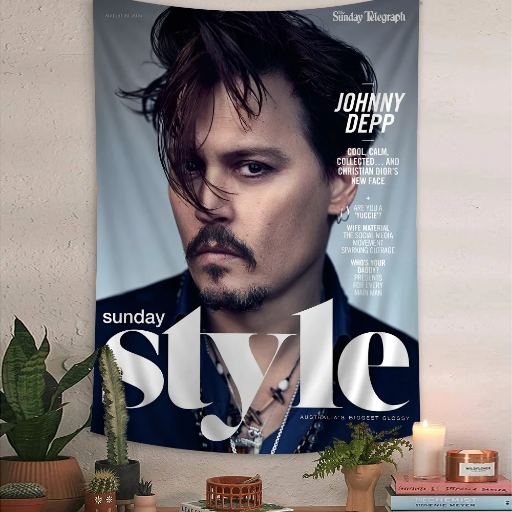 

J-Johnny D-Depp Colorful Tapestry Wall Hanging Bohemian Wall Tapestries Mandala Wall Art Decor