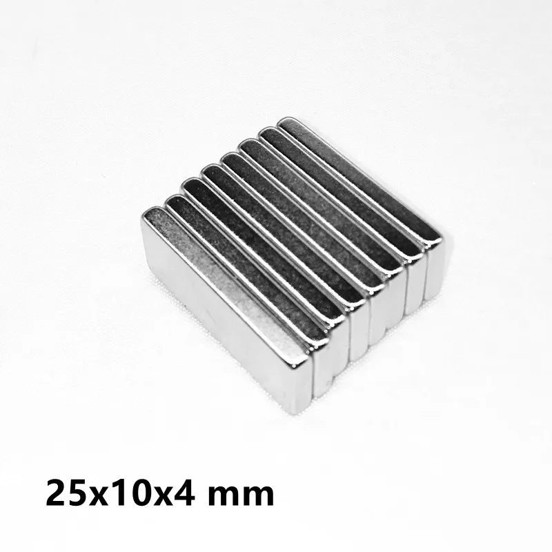 5/10/20/30/50/100PCS 25X10X4 Powerful block Magnets 25mm*10mm Neodymium Magnet 25x10x4mm Permanent NdFeB Magnetic 25*10*4 mm